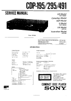 Sony CDP-491 - Service Manual 